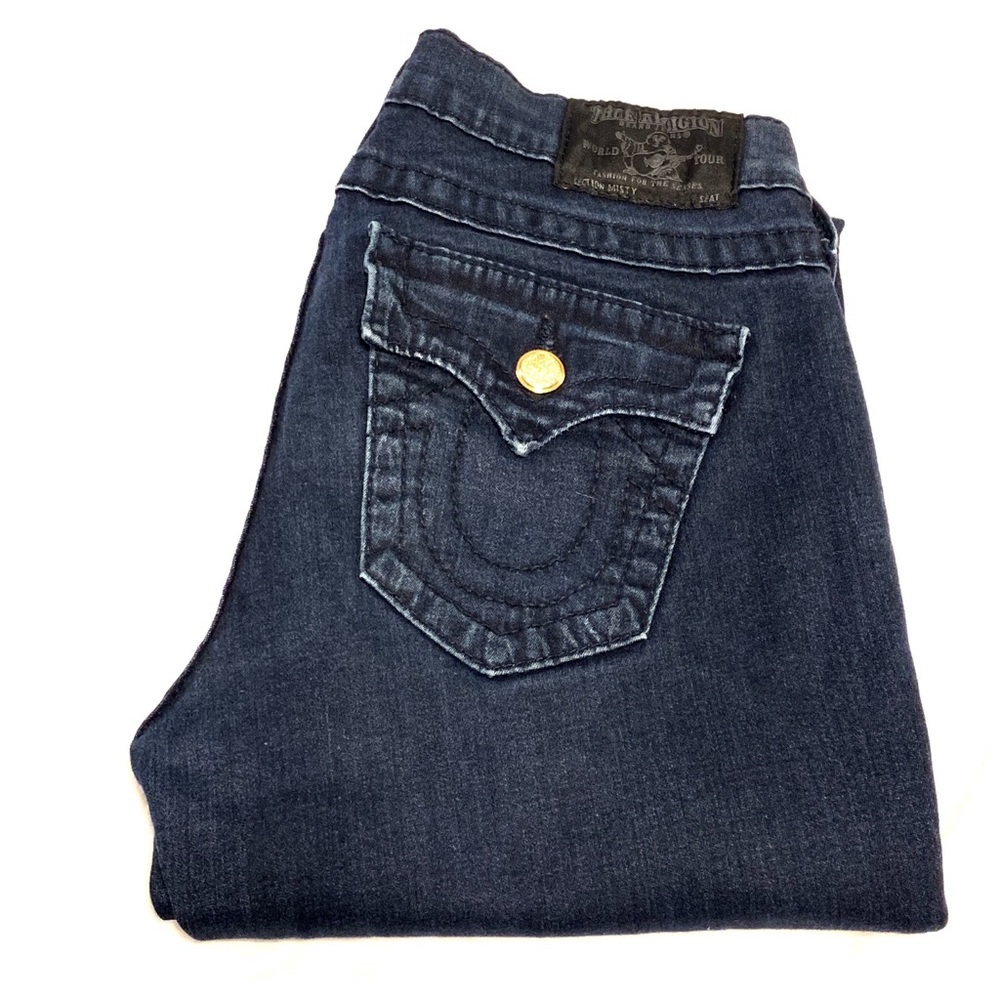 True Religion Dark Jegging 28 x 30 Stretch BLING!